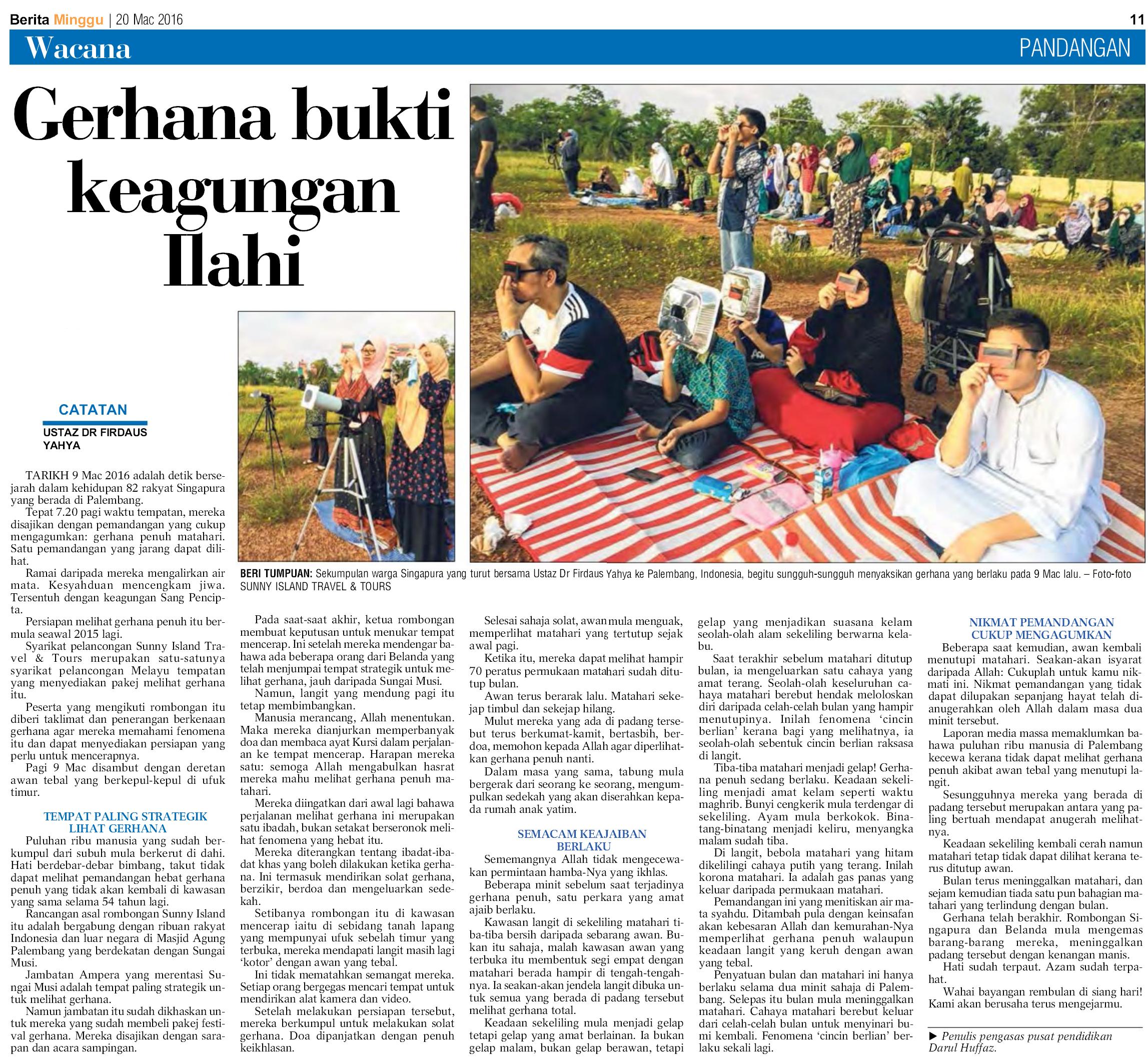 BH 20Mac2016 Gerhana bukti keagungan Ilahi